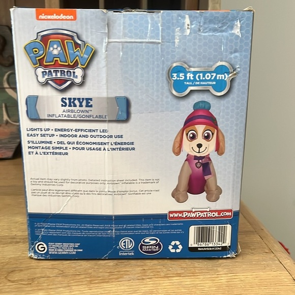 Paw Patrol Skye Inflatable BlowUp Airblown Nickelodeon 2017 Gemmy 3.5 Feet Tall - Picture 4 of 7
